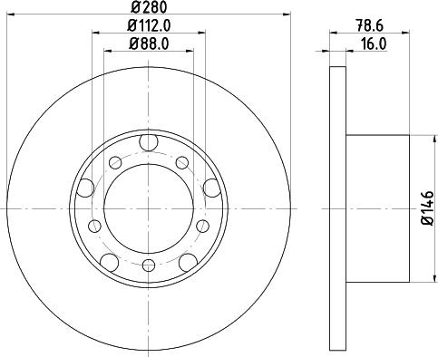 HELLA 8DD 355 100-201 - Jarrulevy inparts.fi