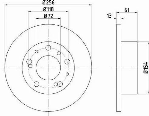 HELLA 8DD 355 100-701 - Jarrulevy inparts.fi