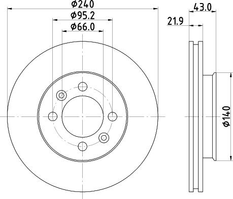 HELLA 8DD 355 101-901 - Jarrulevy inparts.fi