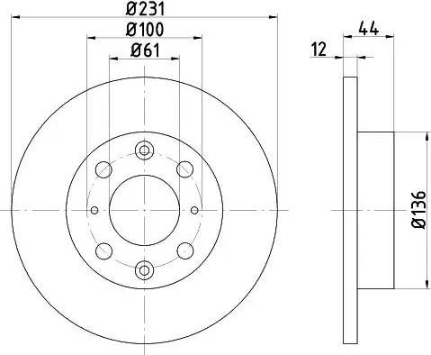 HELLA 8DD 355 101-931 - Jarrulevy inparts.fi