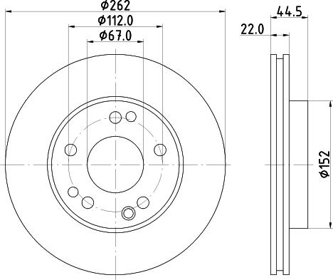 HELLA 8DD 355 101-461 - Jarrulevy inparts.fi