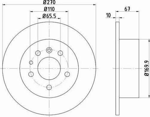 HELLA 8DD 355 101-431 - Jarrulevy inparts.fi