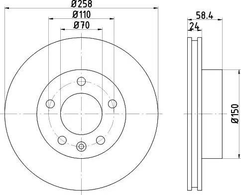 HELLA 8DD 355 101-421 - Jarrulevy inparts.fi