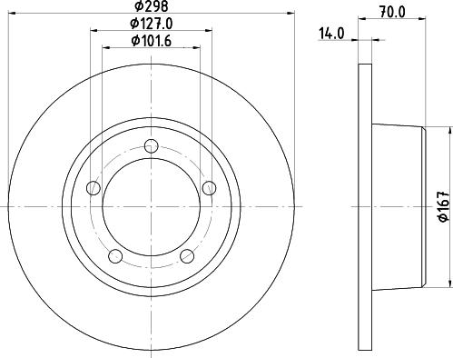 HELLA 8DD 355 101-591 - Jarrulevy inparts.fi