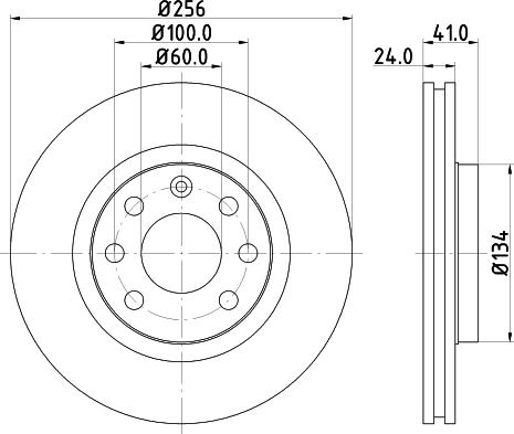 HELLA 8DD 355 101-501 - Jarrulevy inparts.fi