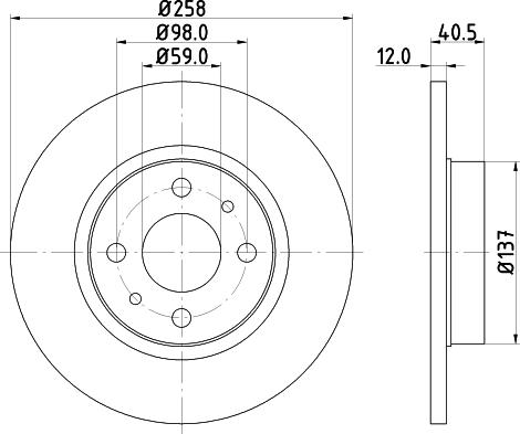 HELLA 8DD 355 101-621 - Jarrulevy inparts.fi