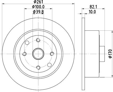 HELLA 8DD 355 101-671 - Jarrulevy inparts.fi