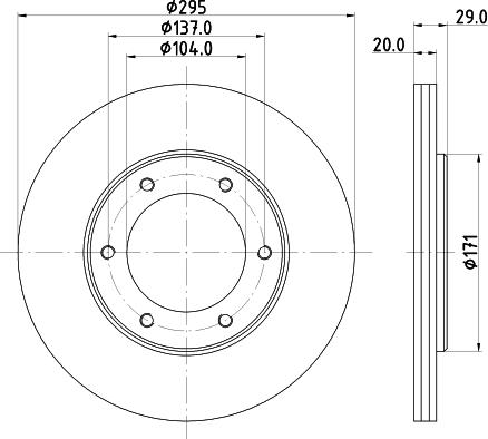 HELLA 8DD 355 101-191 - Jarrulevy inparts.fi