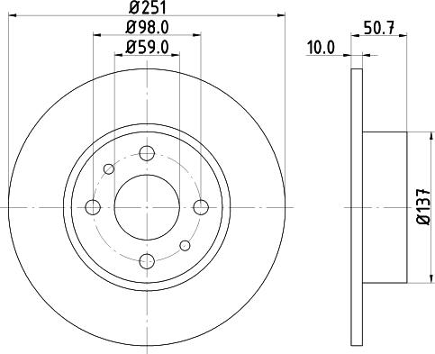 HELLA 8DD 355 101-101 - Jarrulevy inparts.fi