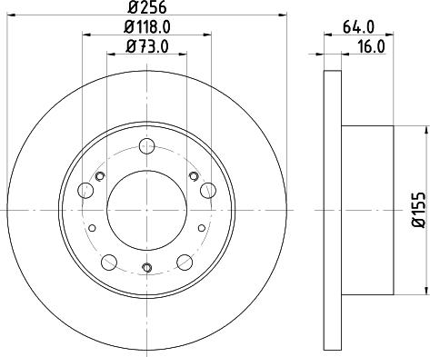 HELLA 8DD 355 101-121 - Jarrulevy inparts.fi