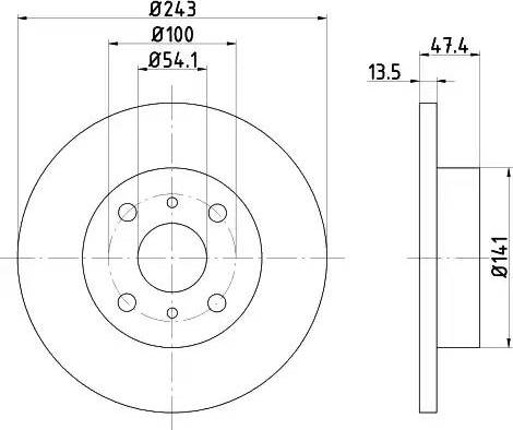 HELLA 8DD 355 101-301 - Jarrulevy inparts.fi