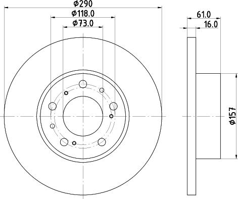 HELLA 8DD 355 101-781 - Jarrulevy inparts.fi