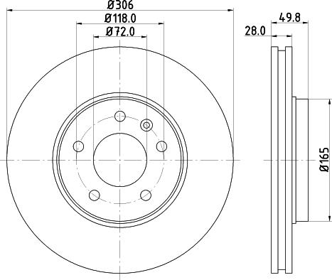 HELLA 8DD 355 108-951 - Jarrulevy inparts.fi