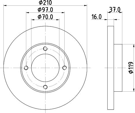 HELLA 8DD 355 108-491 - Jarrulevy inparts.fi