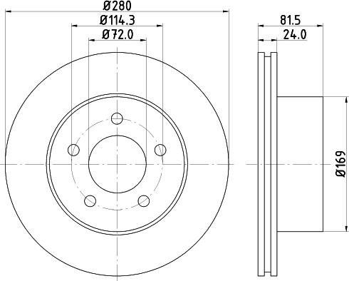 HELLA 8DD 355 108-591 - Jarrulevy inparts.fi