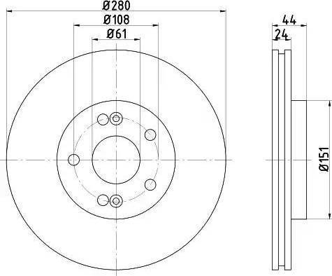 HELLA 8DD 355 108-631 - Jarrulevy inparts.fi