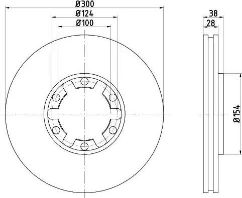 HELLA 8DD 355 108-021 - Jarrulevy inparts.fi