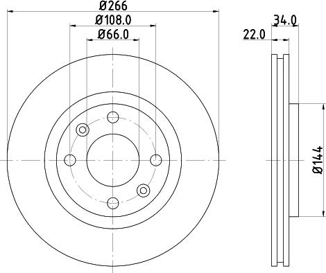 HELLA 8DD 355 124-201 - Jarrulevy inparts.fi