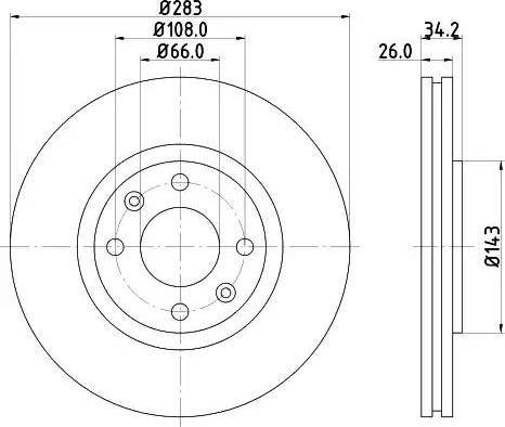 HELLA 8DD 355 108-361 - Jarrulevy inparts.fi