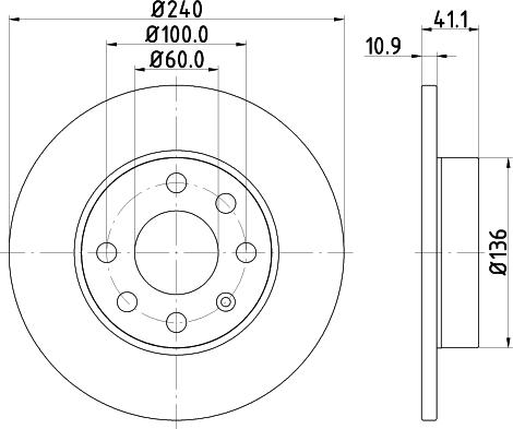 HELLA 8DD 355 108-311 - Jarrulevy inparts.fi