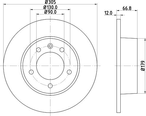 HELLA 8DD 355 108-291 - Jarrulevy inparts.fi