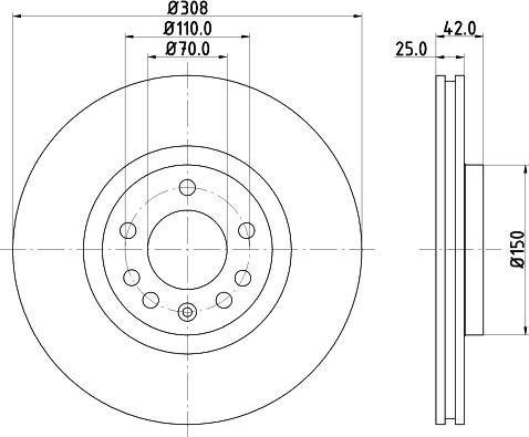 HELLA 8DD 355 108-231 - Jarrulevy inparts.fi