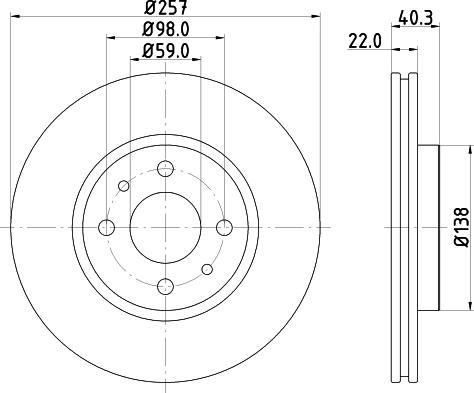 HELLA 8DD 355 103-971 - Jarrulevy inparts.fi