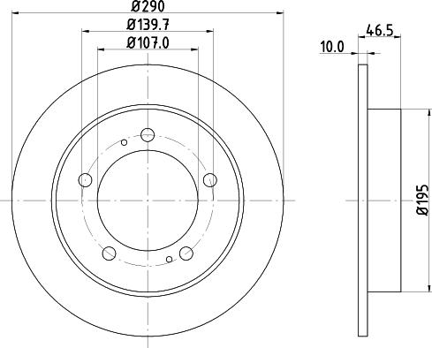 HELLA 8DD 355 103-611 - Jarrulevy inparts.fi