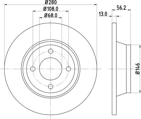 HELLA 8DD 355 103-071 - Jarrulevy inparts.fi