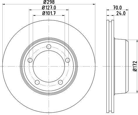 HELLA 8DD 355 103-161 - Jarrulevy inparts.fi