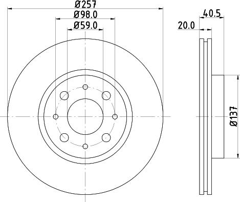 HELLA 8DD 355 103-871 - Jarrulevy inparts.fi