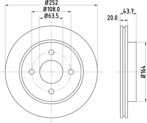 HELLA 8DD 355 103-391 - Jarrulevy inparts.fi