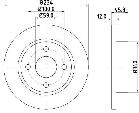 HELLA 8DD 355 103-341 - Jarrulevy inparts.fi