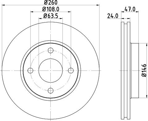 HELLA 8DD 355 103-371 - Jarrulevy inparts.fi