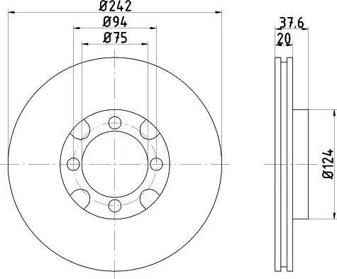 HELLA 8DD 355 103-201 - Jarrulevy inparts.fi