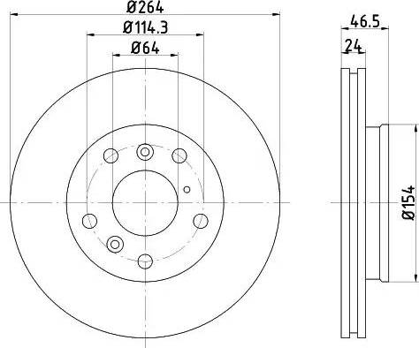 HELLA 8DD 355 103-211 - Jarrulevy inparts.fi