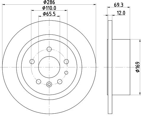 HELLA 8DD 355 103-741 - Jarrulevy inparts.fi