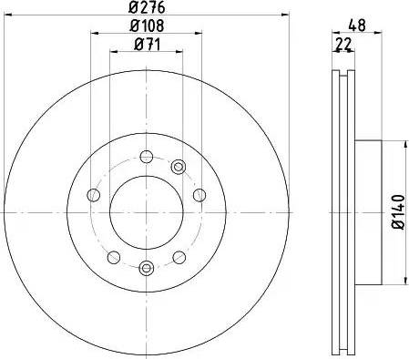 HELLA 8DD 355 102-451 - Jarrulevy inparts.fi