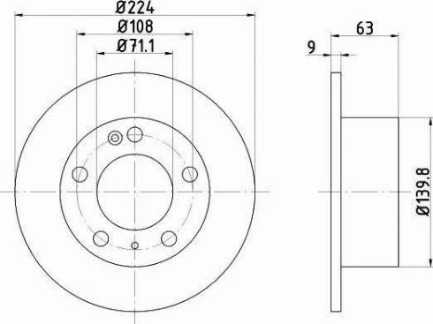 HELLA 8DD 355 102-461 - Jarrulevy inparts.fi