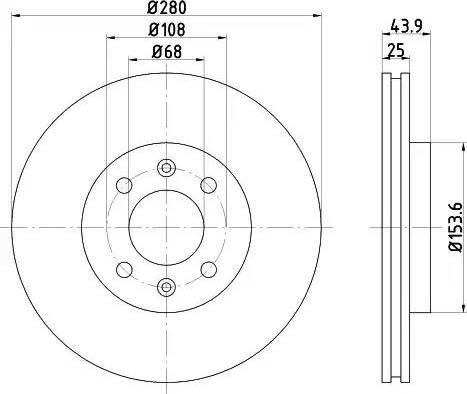 HELLA 8DD 355 102-411 - Jarrulevy inparts.fi