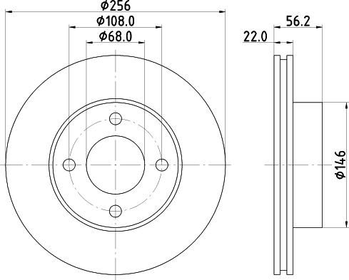 HELLA 8DD 355 102-431 - Jarrulevy inparts.fi