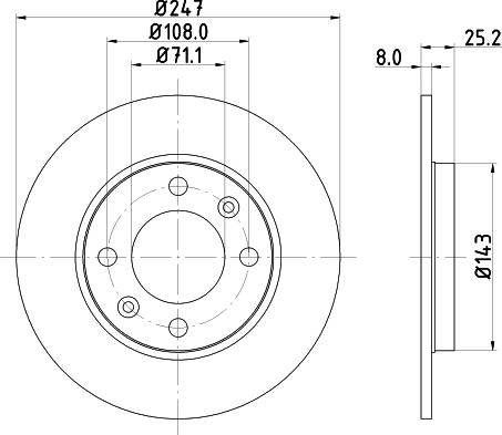 HELLA 8DD 355 102-511 - Jarrulevy inparts.fi