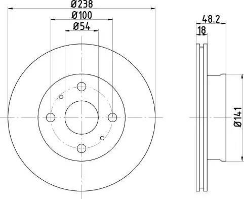 HELLA 8DD 355 102-611 - Jarrulevy inparts.fi