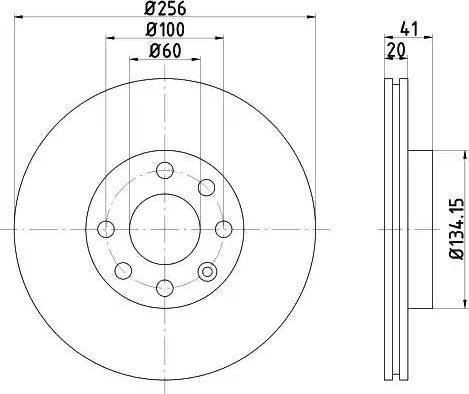 HELLA 8DD 355 102-681 - Jarrulevy inparts.fi