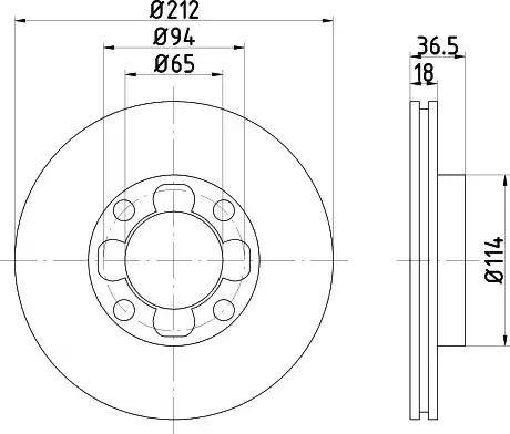 HELLA 8DD 355 102-111 - Jarrulevy inparts.fi