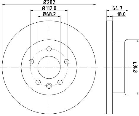 HELLA 8DD 355 102-891 - Jarrulevy inparts.fi