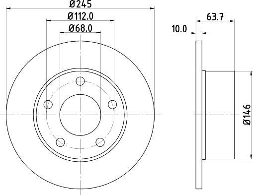 HELLA 8DD 355 102-802 - Jarrulevy inparts.fi