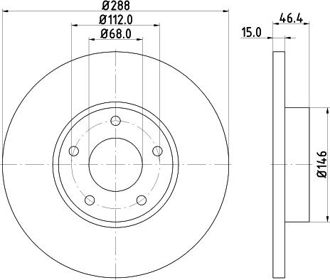 HELLA 8DD 355 102-781 - Jarrulevy inparts.fi