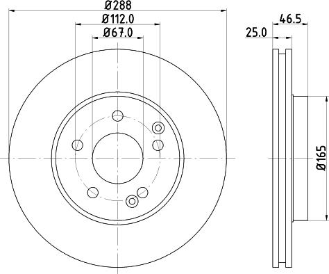 HELLA 8DD 355 107-481 - Jarrulevy inparts.fi