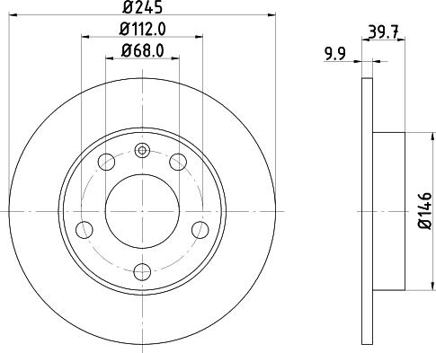 HELLA 8DD 355 107-542 - Jarrulevy inparts.fi